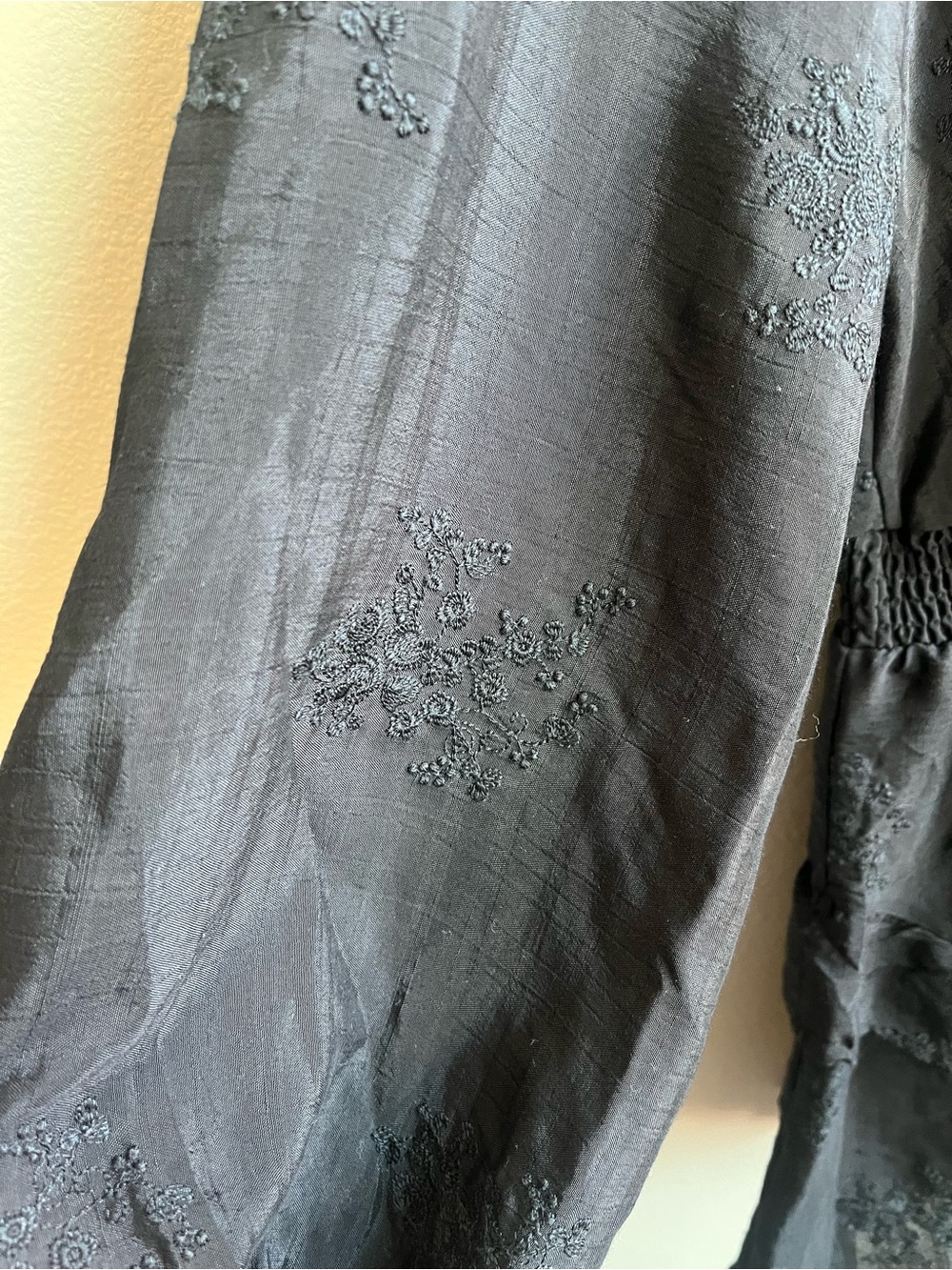 Embroidered Eyelet Black Tiered Mini Dress Stagecoach Festival Boots - Picture 5 of 12